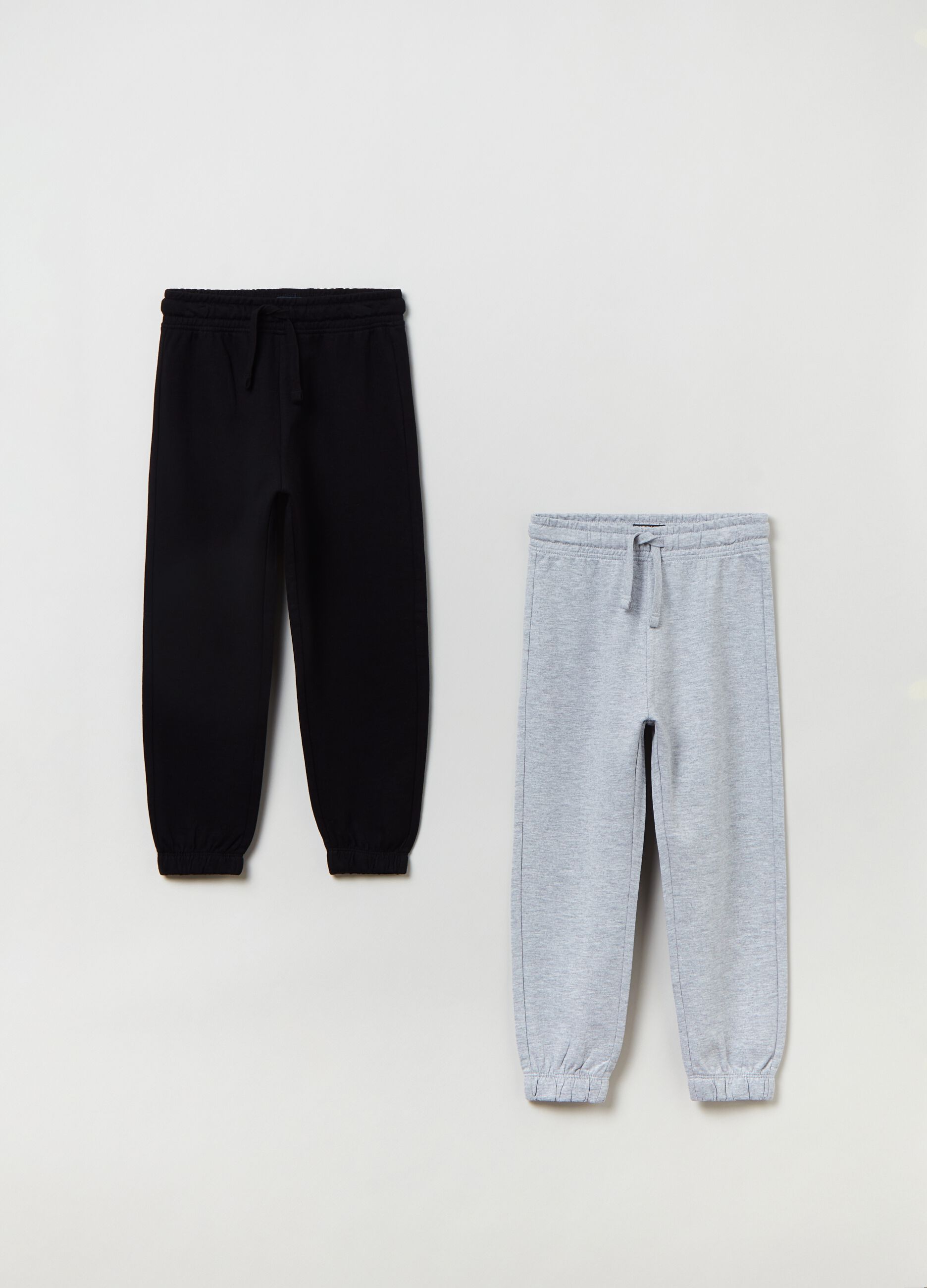 Two-pack plush joggers with drawstring_0