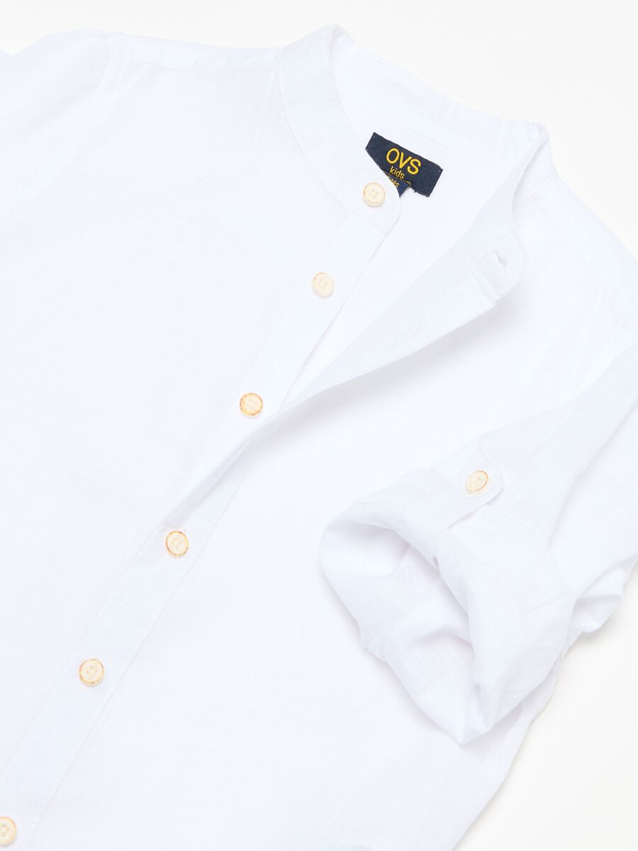 Cotton shirt with Mandarin collar_2