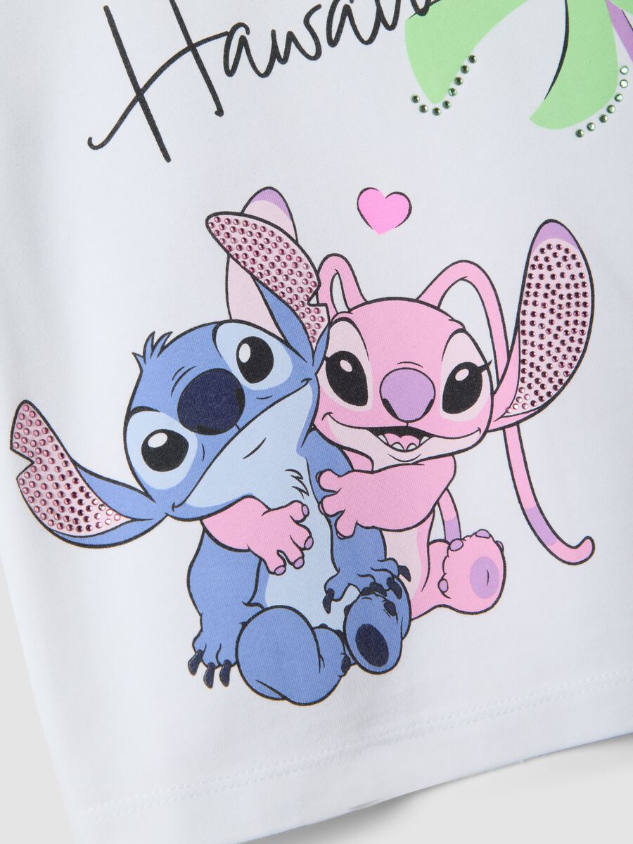 Girls' White Stretch Cotton T-shirt Regular Fit_3