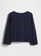 Long-sleeved blue cotton top_1