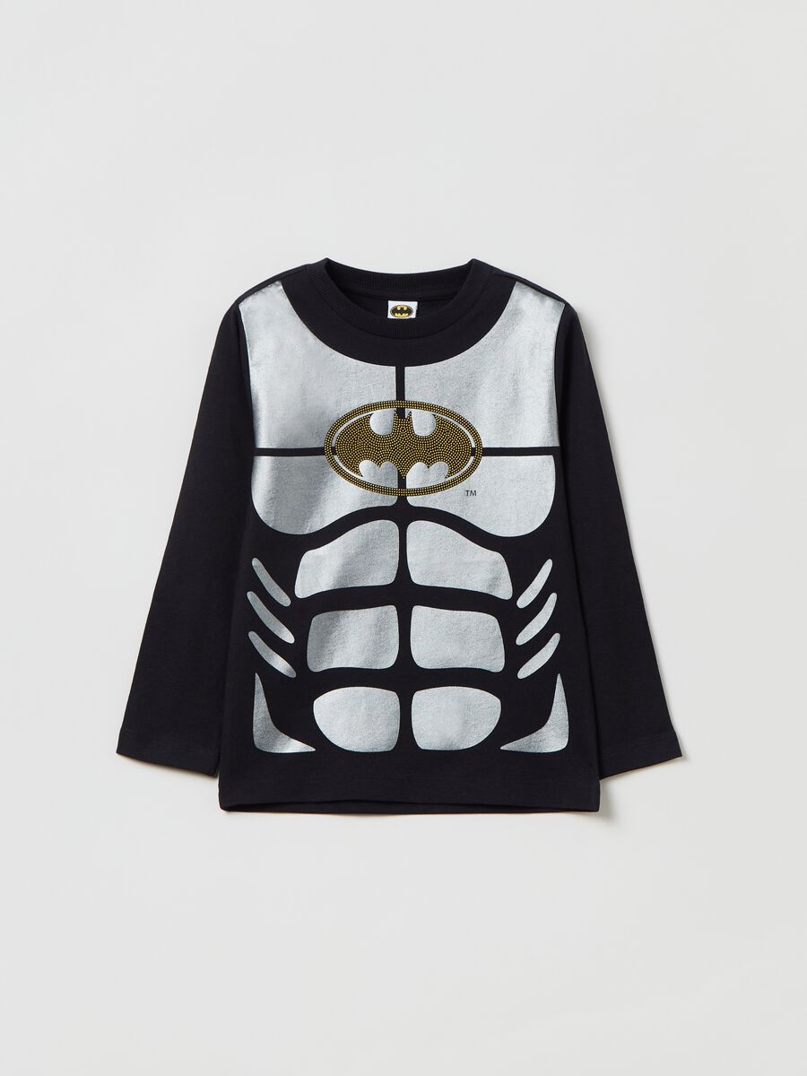 T-shirt with Batman print and long sleeves_0