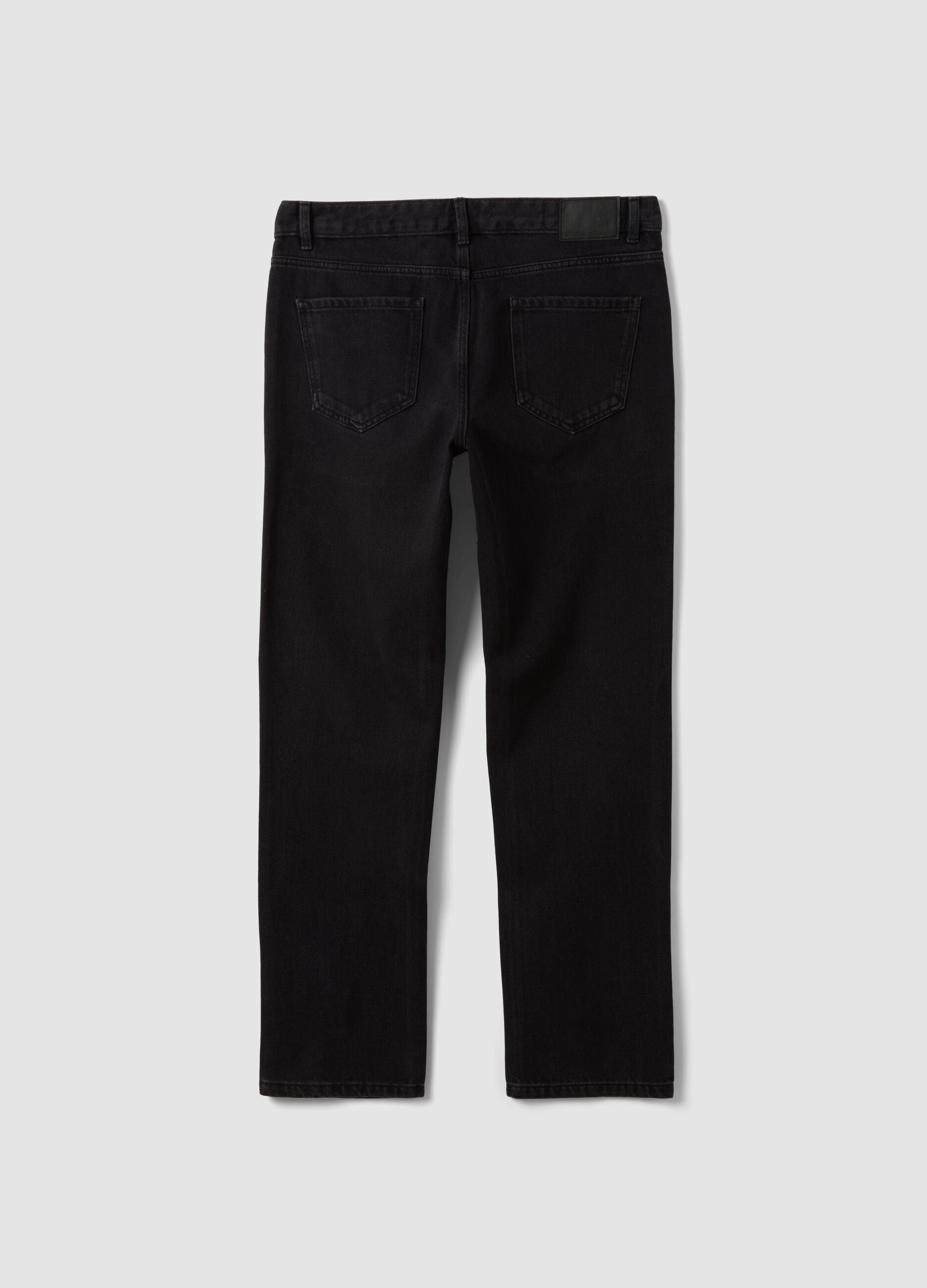 Black regular-fit jeans in a cotton, lyocell and viscose blend