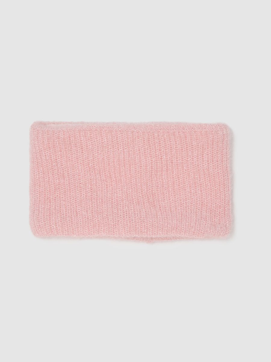 Pink scarf for girls with metallic fibres_0