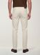 Beige Slim-Fit-Hose aus Stretch-Baumwolltwill_3