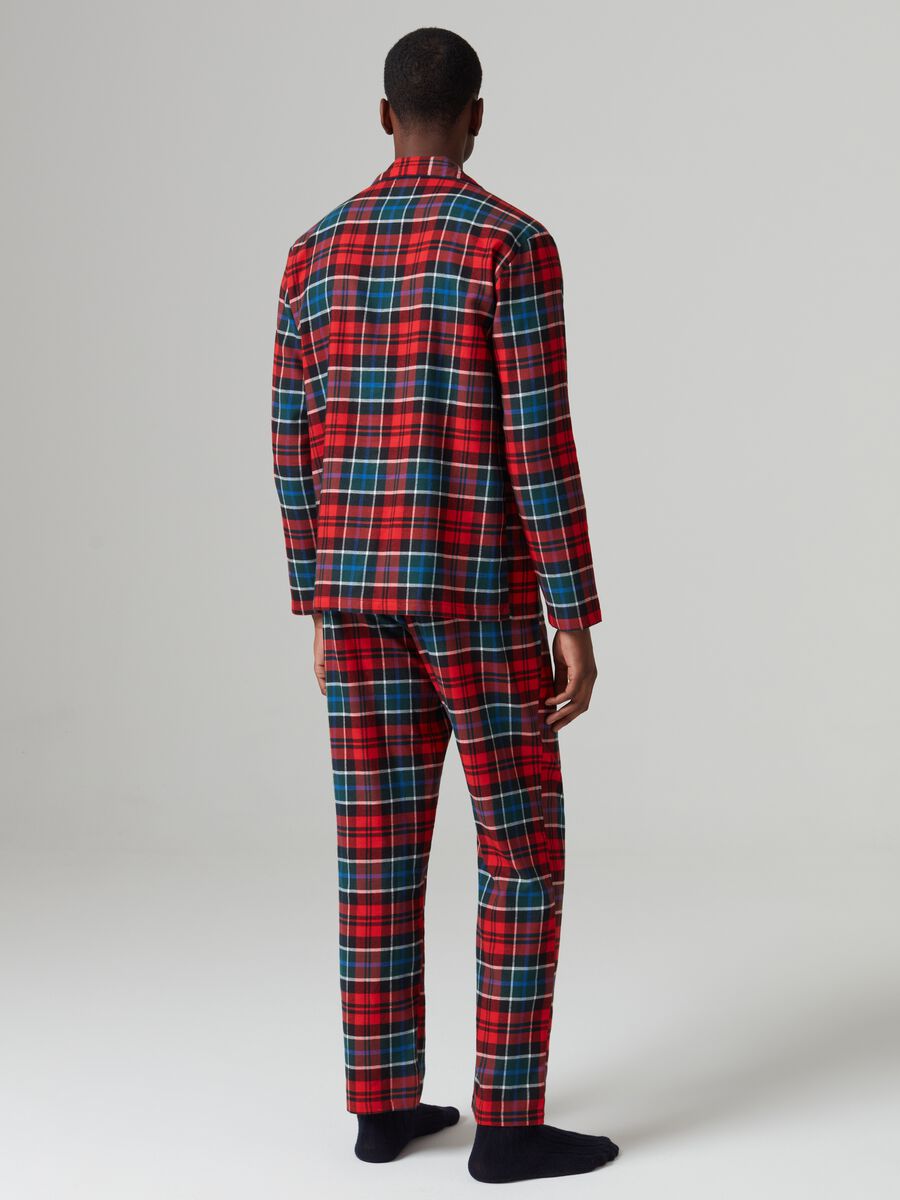 Long pyjamas in flannel with tartan pattern_2