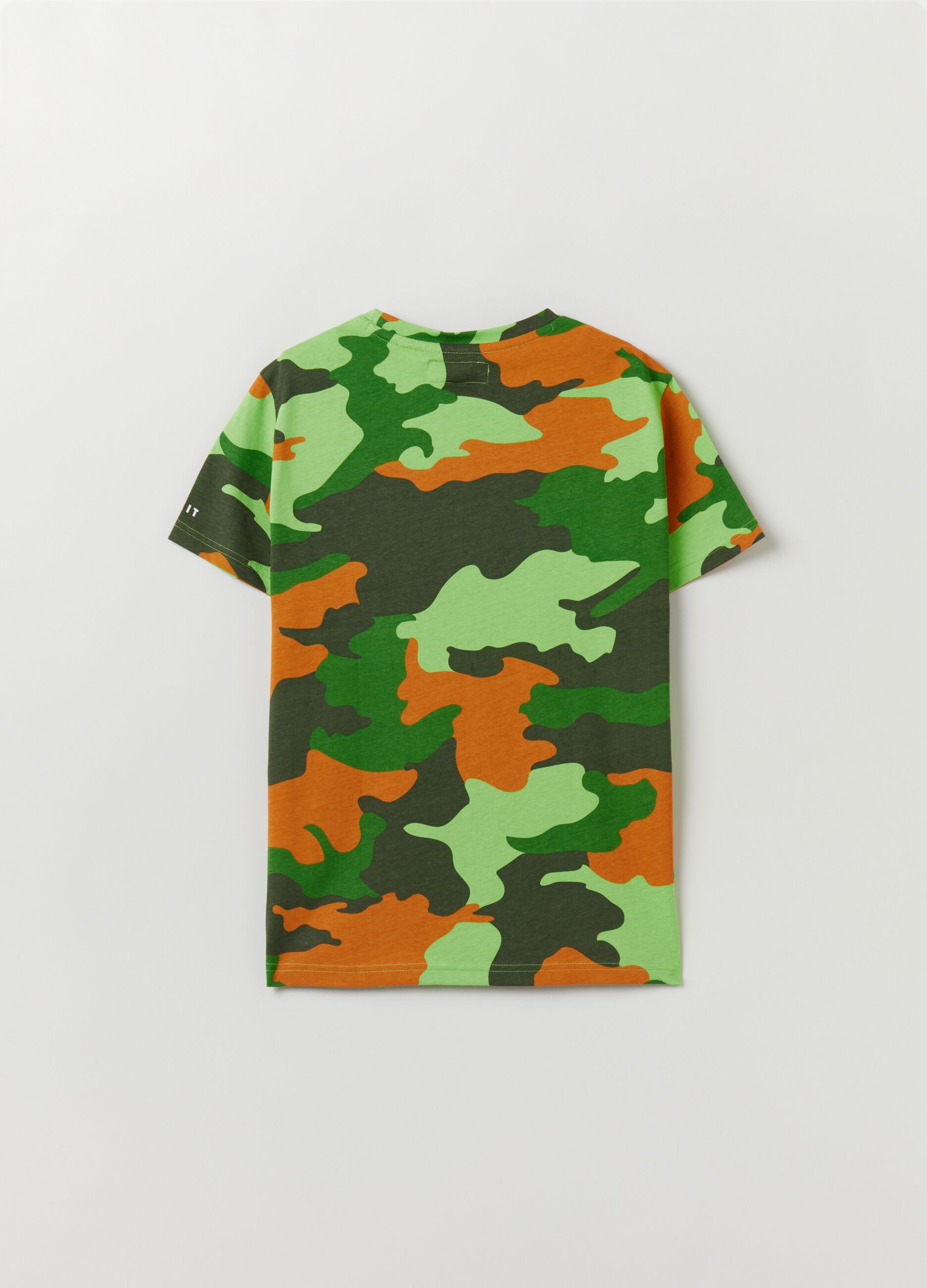 T-shirt camouflage con stampa logo Jeep
