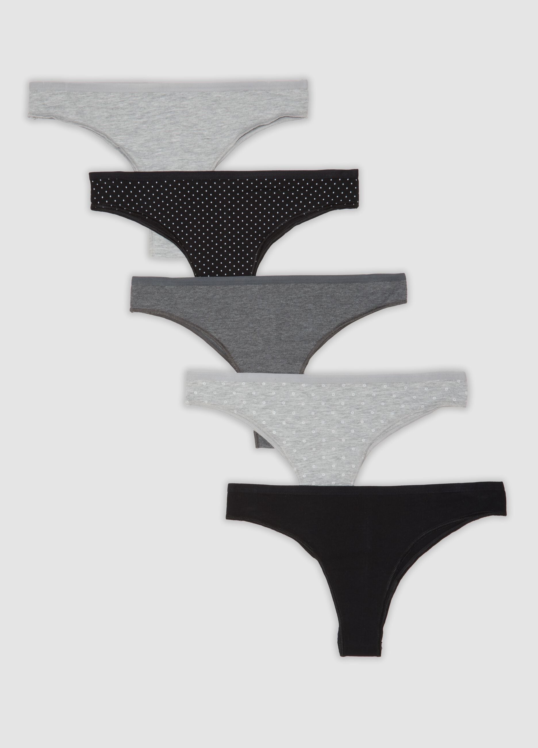 5er-Pack schwarze Slips aus Stretchmaterial