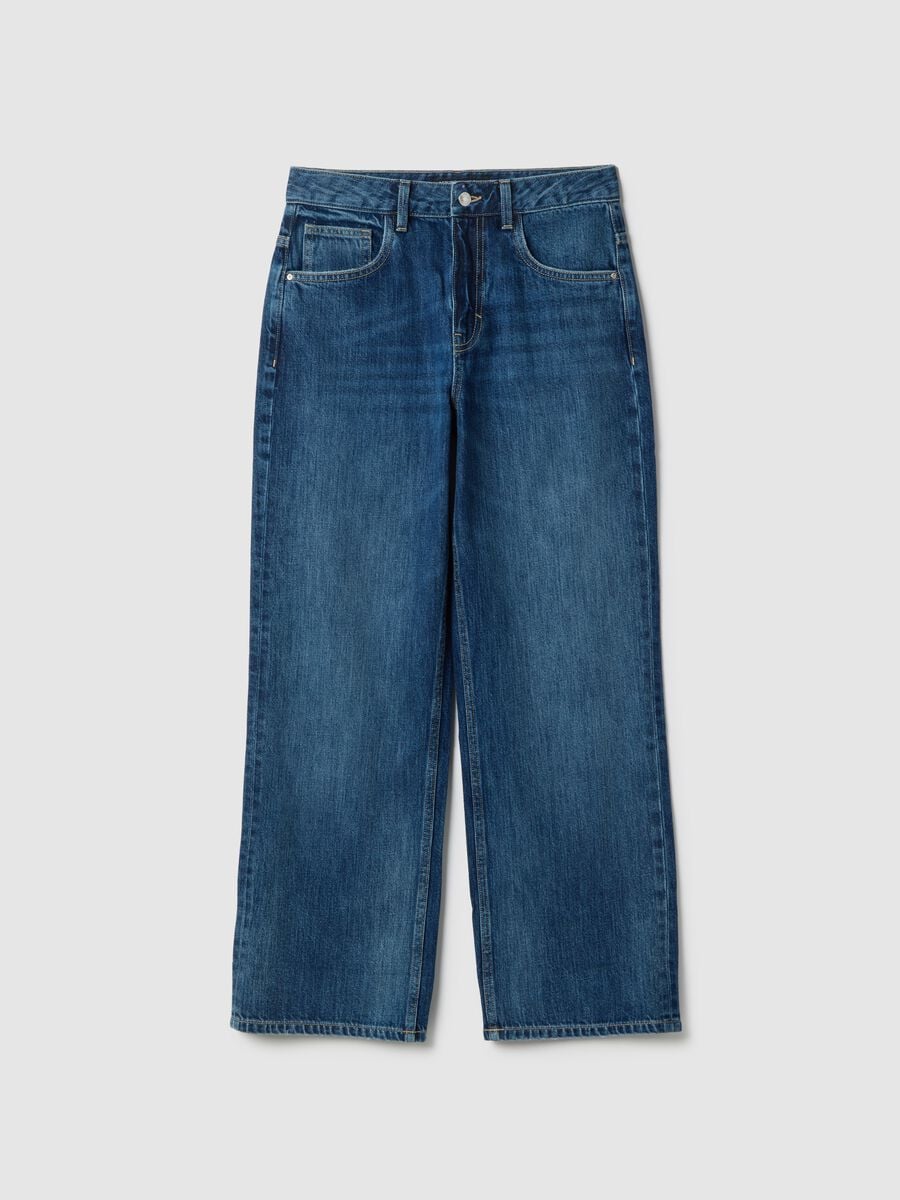 Pure Cotton Blue Baggy Fit Jeans_5