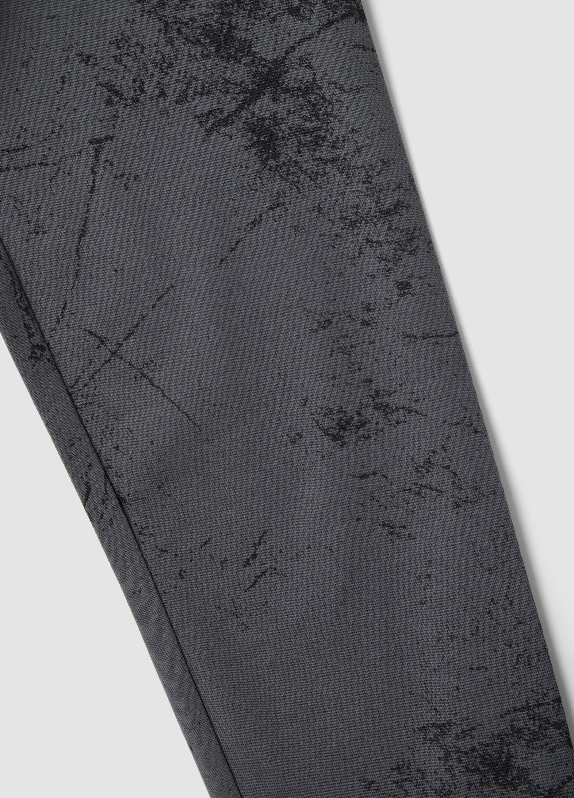 Girls&rsquo; grey skinny-fit organic stretch cotton leggings