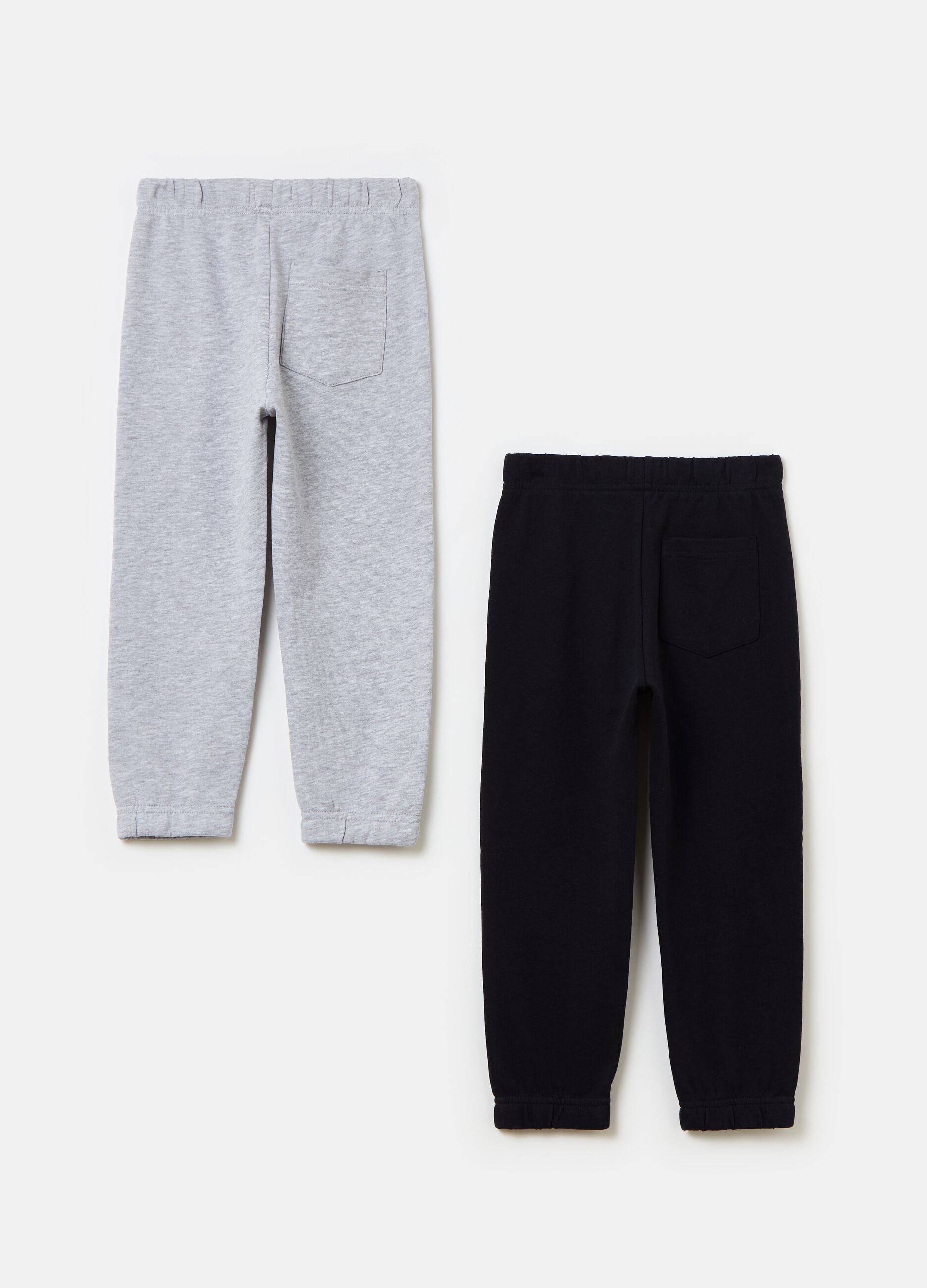 Two-pack joggers in French terry with print