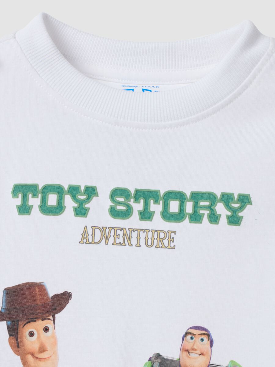 T-shirt bianca in puro cotone con stampa Toy Story per bambino_2