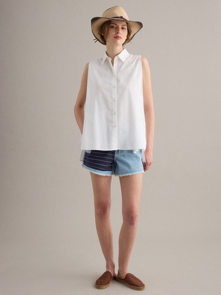 White pure-cotton shirt with classic collar_2