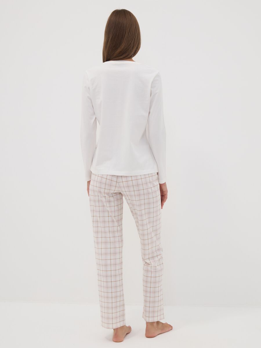 White organic cotton pyjamas with &ldquo;Nap Queen&rdquo; print_3