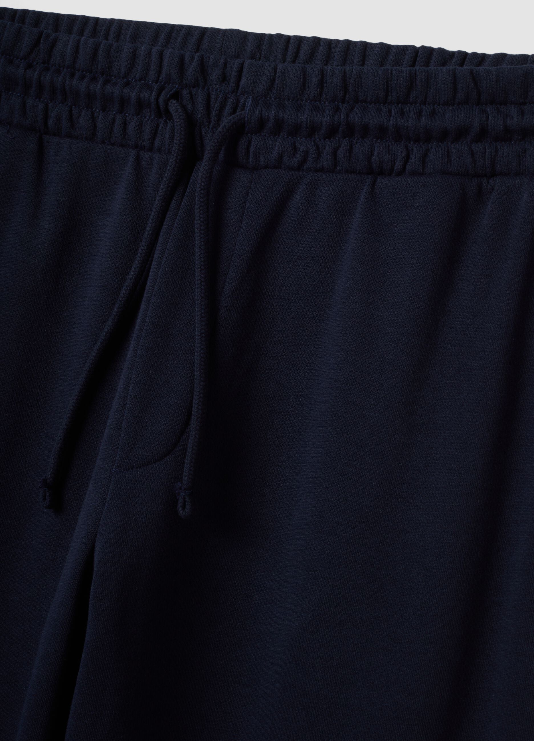 Pantaloni jogger blu in misto cotone regular fit