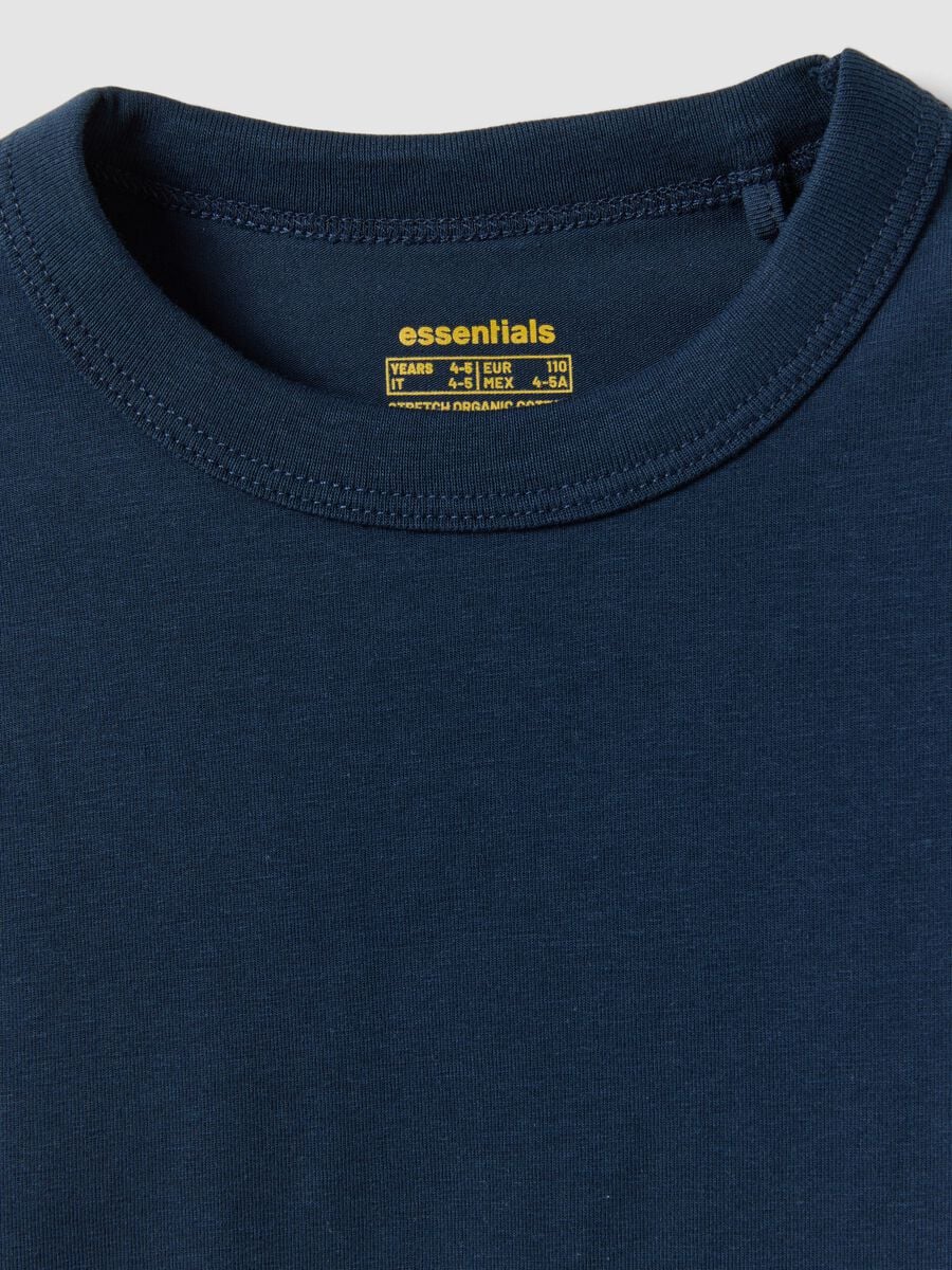 Blaues Langarm-T-Shirt aus Bio-Baumwolle_2