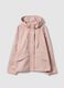 Pink Regular Fit Cotton Blend Jacket with Zip and Hood_4