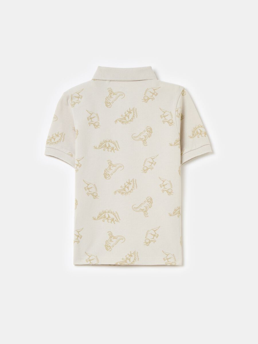 Cotton polo shirt with print_1