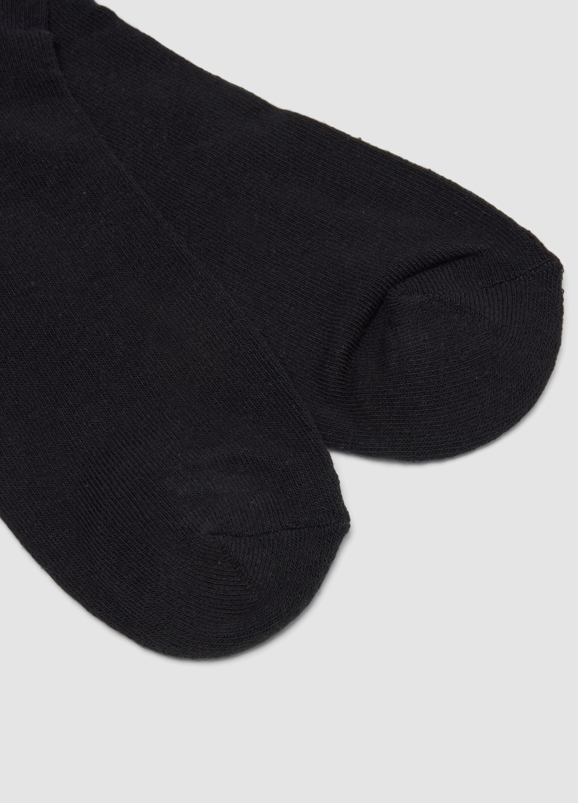 3er-Pack schwarze Sportsocken bis zum Kn&ouml;chel aus Bio-Baumwolle