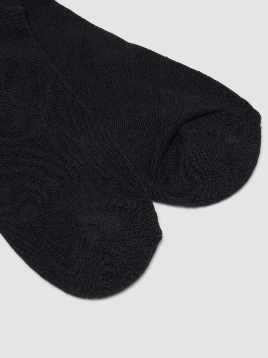 3er-Pack schwarze Sportsocken bis zum Kn&ouml;chel aus Bio-Baumwolle_1