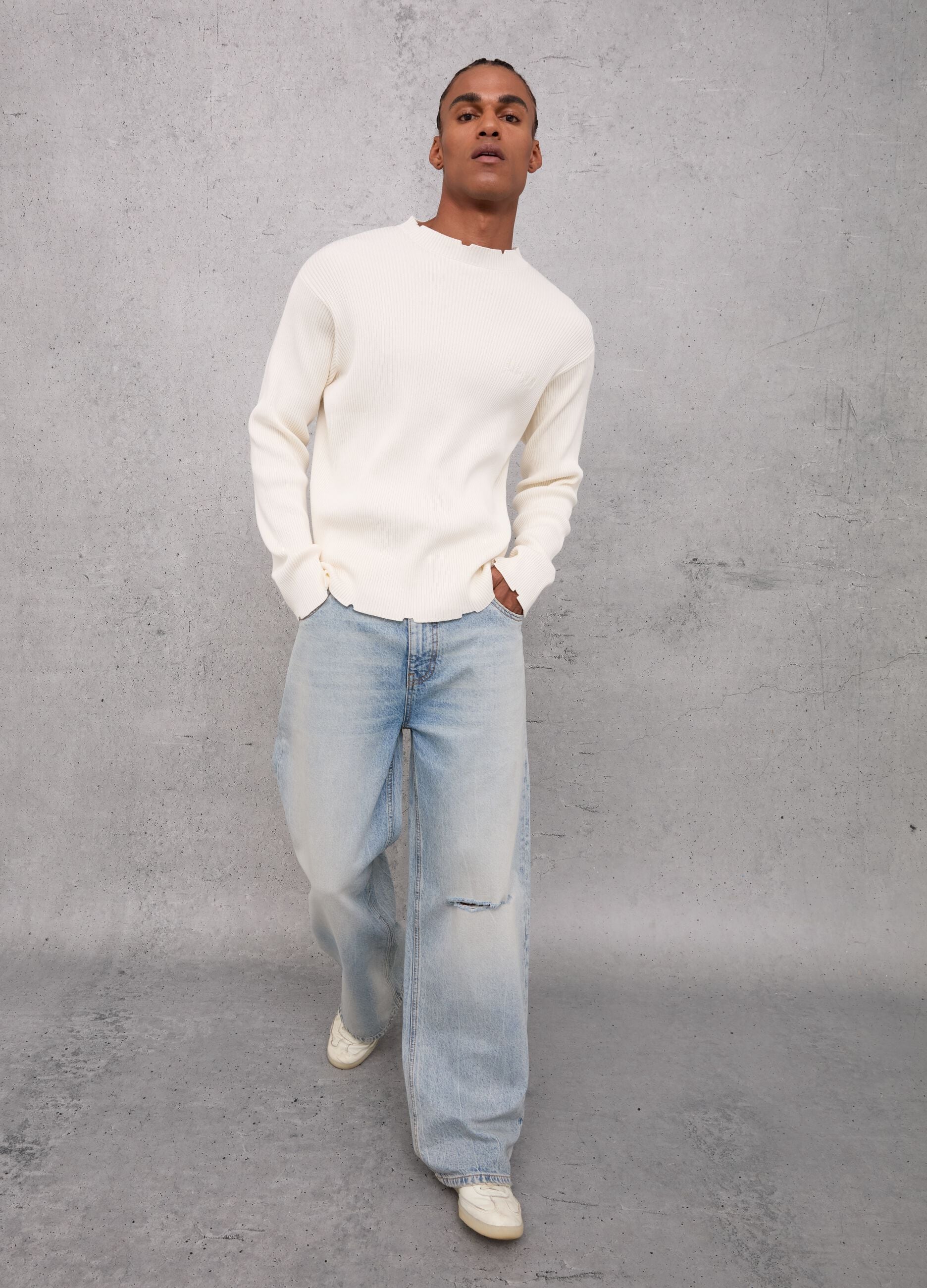 Baggy Denim Washed Light Blue