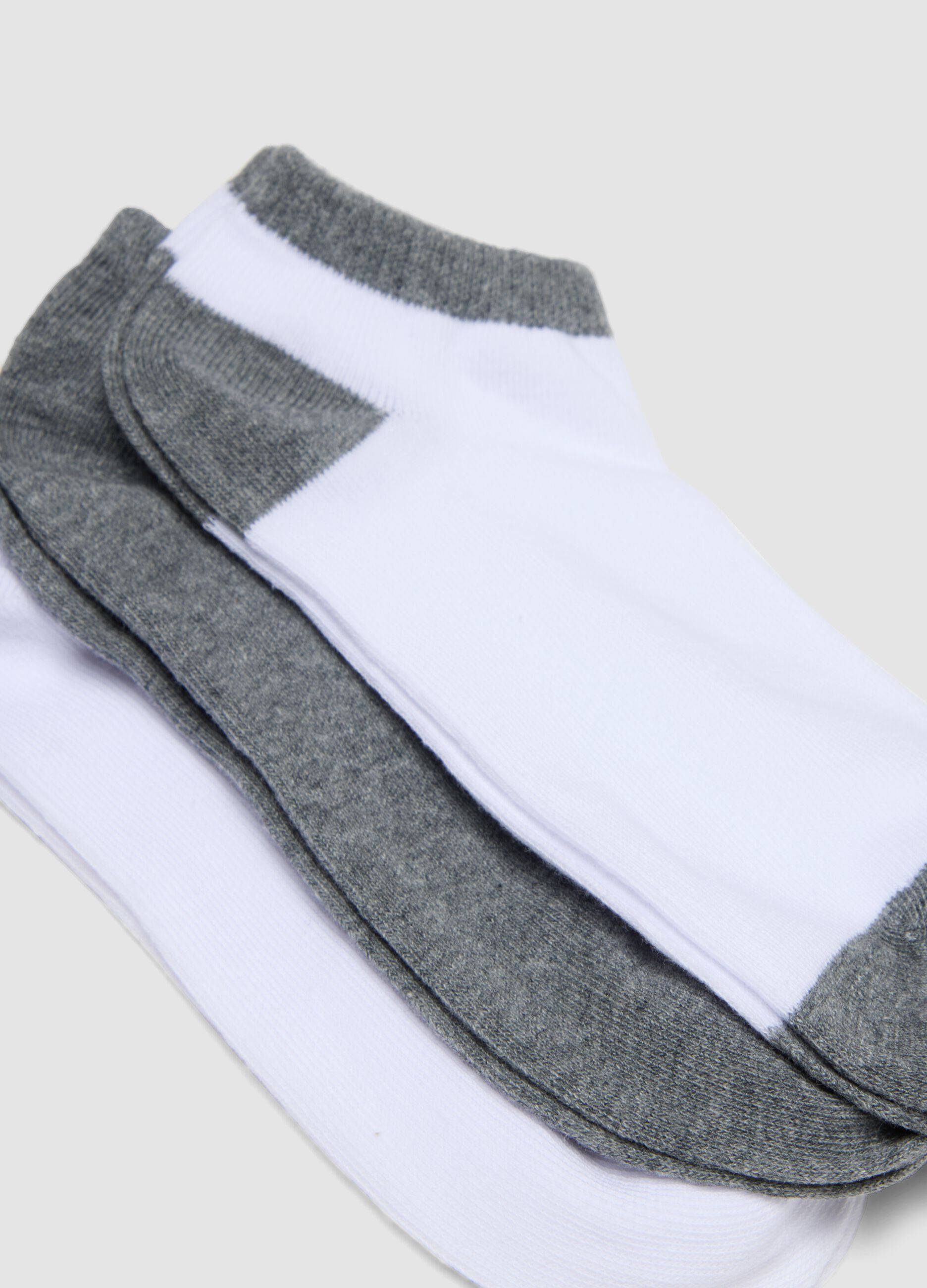 5-pack organic cotton grey and white ankle socks