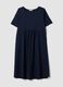 Blaues Midikleid aus elastischer Viskose, Regular Fit_4