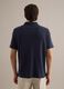 Blue regular fit linen-cotton blend polo_3
