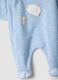 Baby's blue cotton blend romper with snap closure and embroidery_3