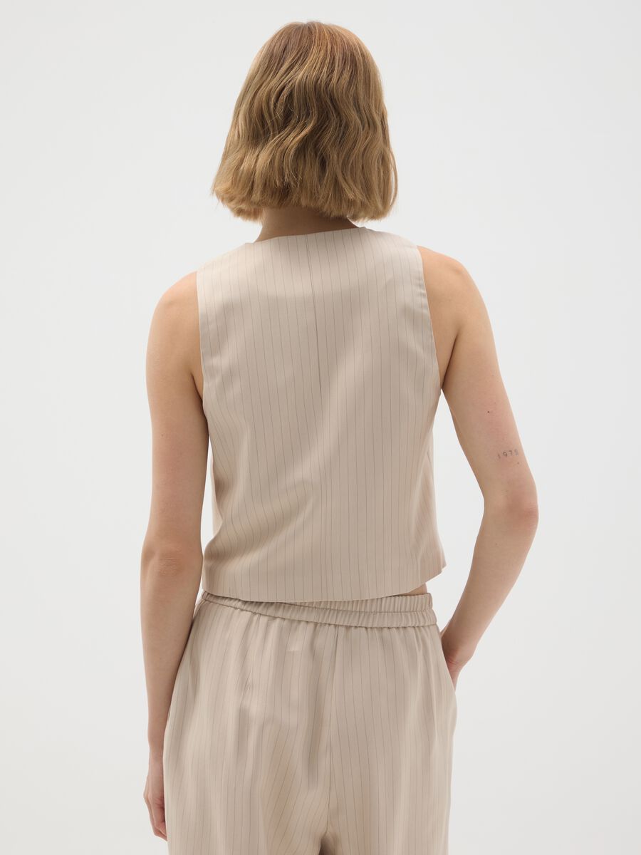Slim fit beige waistcoat_3
