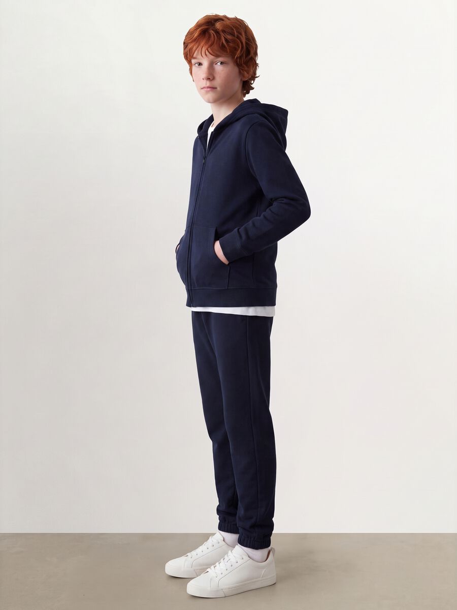 Blauer Hoodie aus reiner Bio-Baumwolle, Regular Fit f&uuml;r Jungen_1