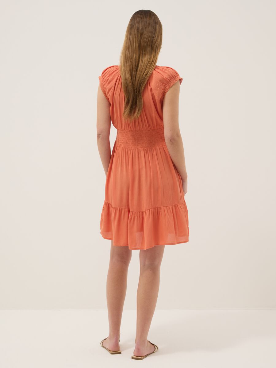Orange Maternity Dress in Pure Viscose_2