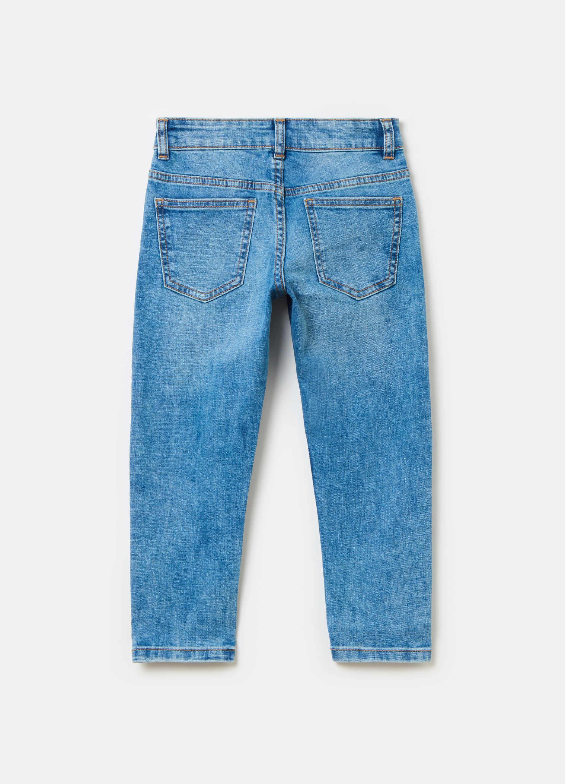 Relaxed-fit jeans with abrasions