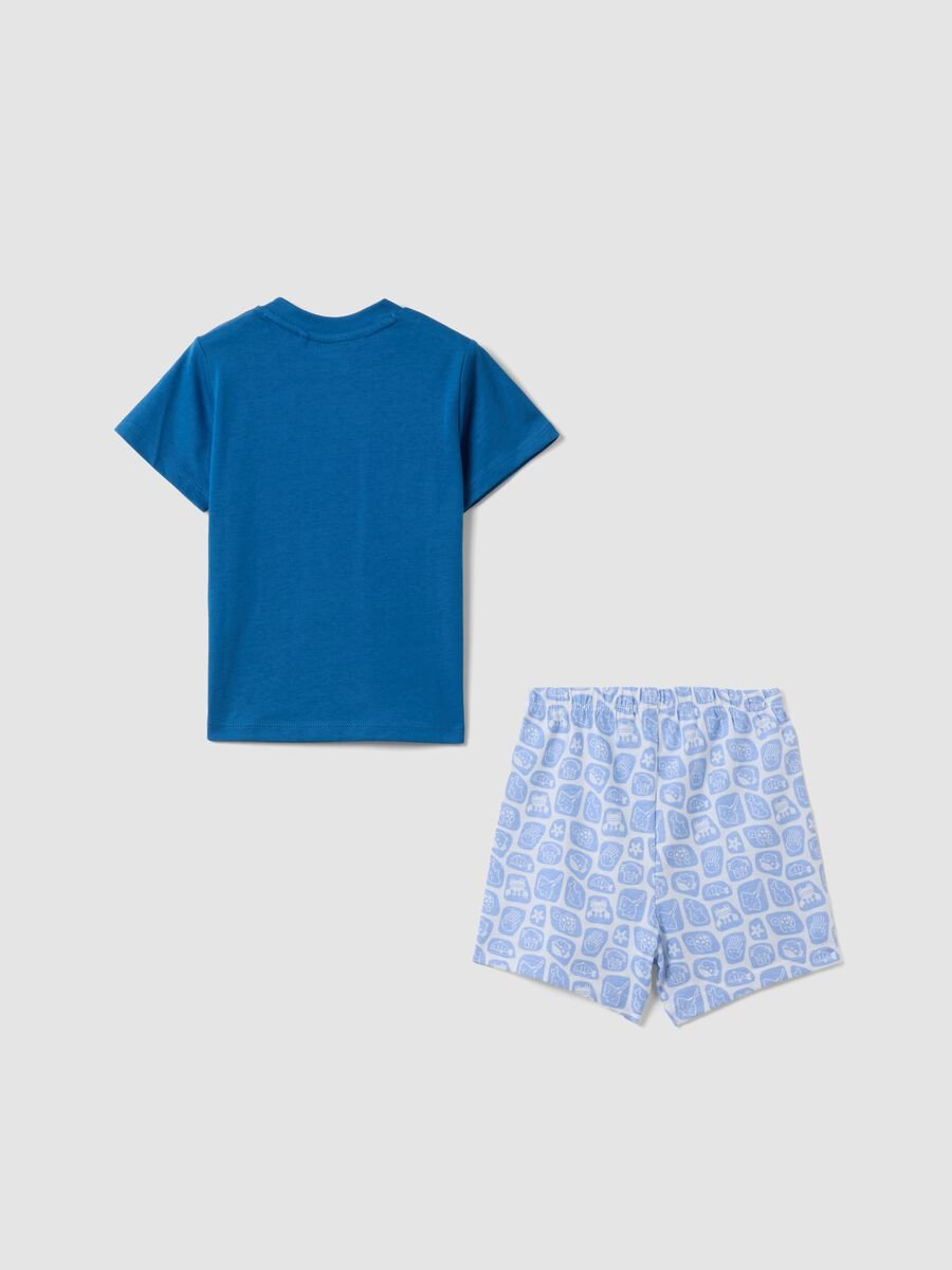 Newborn regular fit multicolour pure cotton pyjamas with prints_1