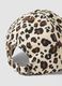 Beige Cap aus elastischer Baumwolle mit Animal-Print_1