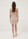 Beige stretch dress with floral print_3