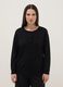 Black viscose blend regular fit cardigan with buttons_1
