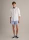 Blue and white striped pure cotton swim shorts_0