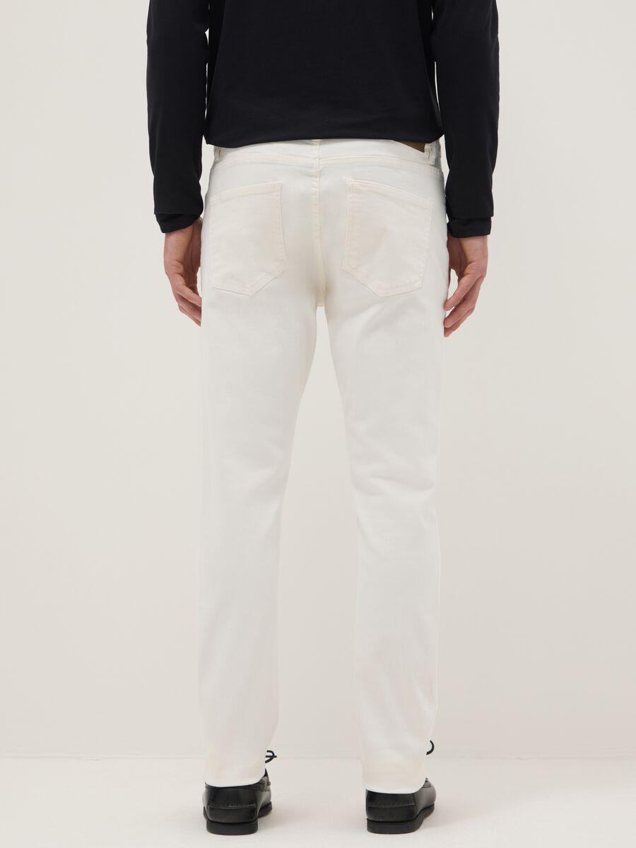 Skinny fit white jeans in stretch cotton_2