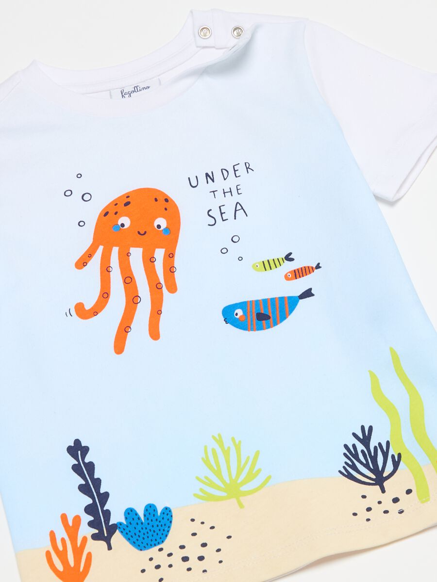 T-shirt con stampa animali marini_2