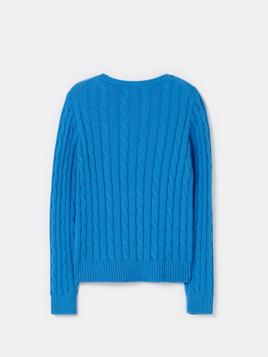 Ribbed pullover with cable-knit design_4