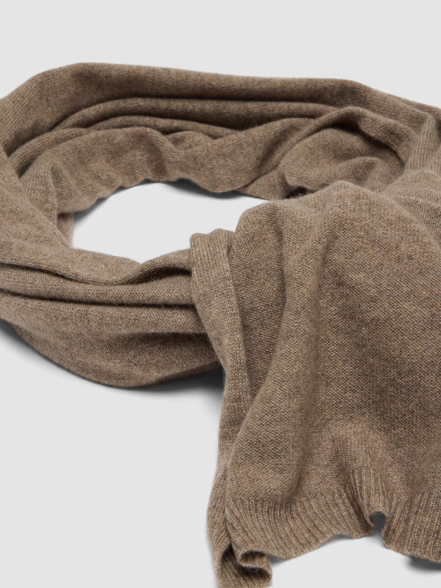 Beige pure cashmere scarf_2