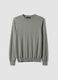 Grauer Pullover aus reiner Baumwolle Regular Fit_4