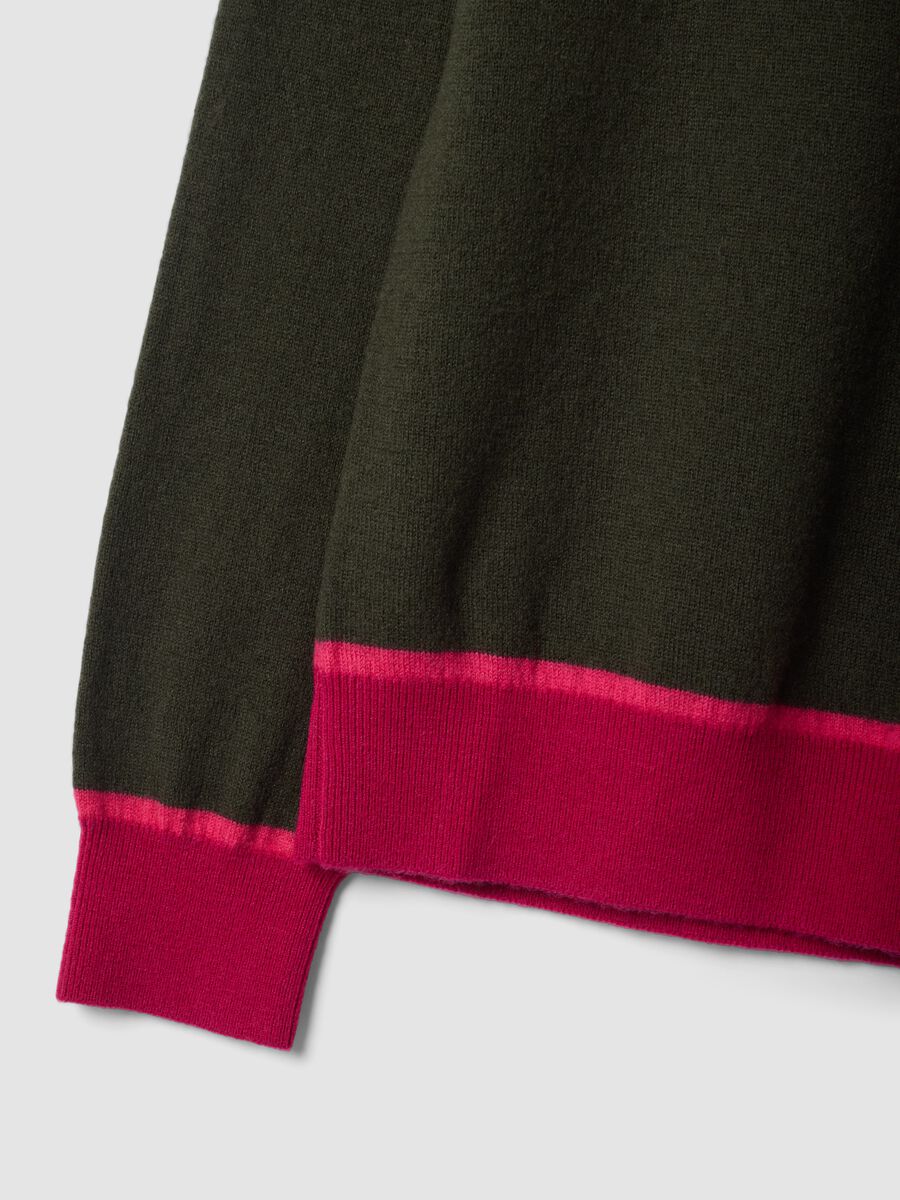 Green pure wool crew-neck jumper_1