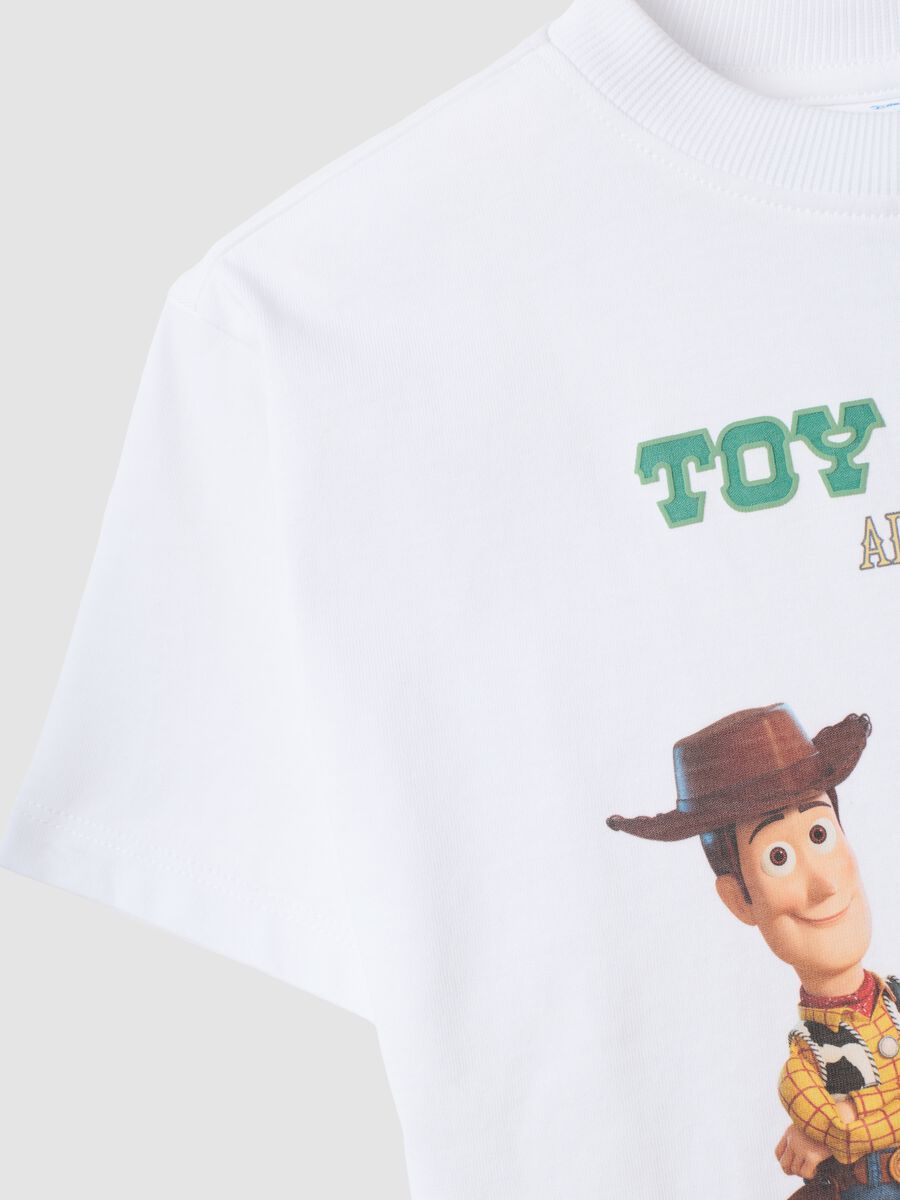 T-shirt bianca in puro cotone con stampa Toy Story per bambino_3
