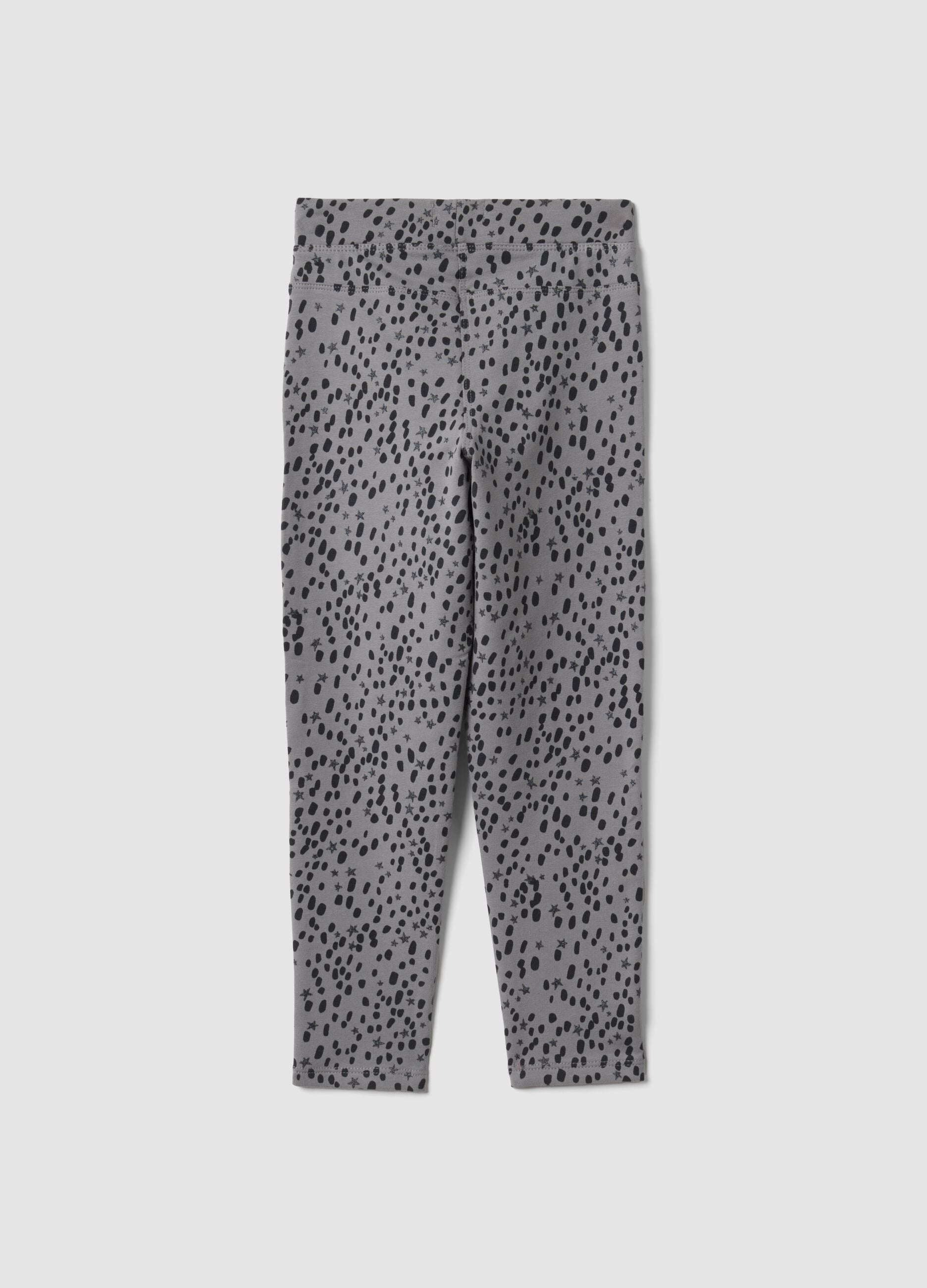 Grey skinny stretch organic cotton treggings for girls
