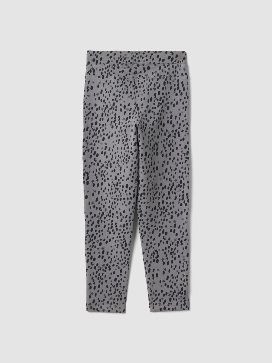 Grey skinny stretch organic cotton treggings for girls_1