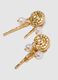Gold-coloured steel earrings with pearls_2