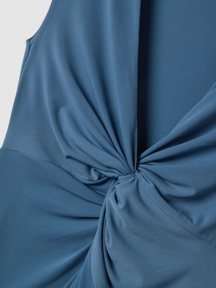 Abito premaman blu in tessuto elasticizzato_5