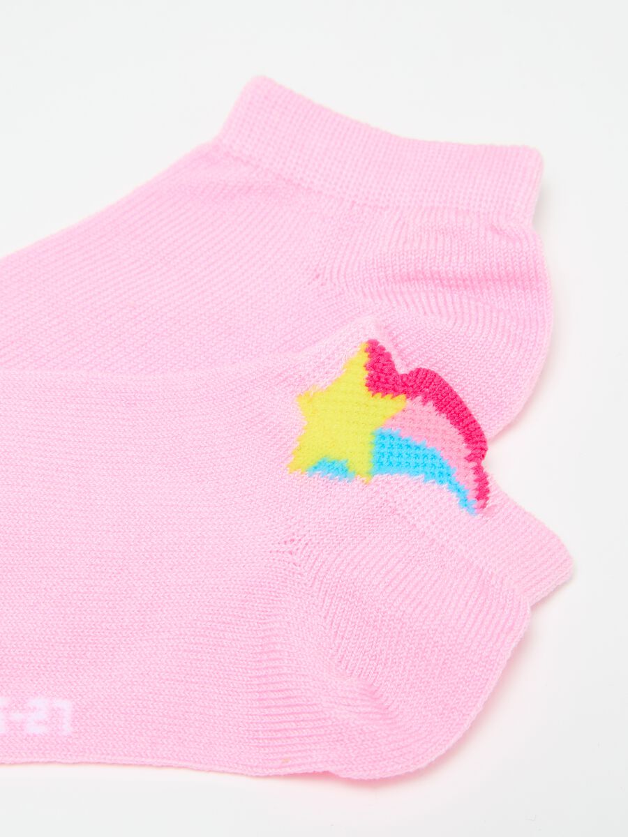 Three-pair pack socks in organic cotton with rainbow_1