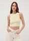 Gelbes Cropped Tanktop aus Stretch-Baumwolle_2
